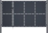 vidaXL Tuinpoort staal 350x150 cm antraciet