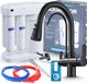 Aquaphor Robinet de cuisine Morion sous évier avec filtre, osmose inverse, douchette extractible, noir mat