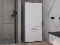 Armoire buanderie WASHING 1 porte 2 tiroirs blanc