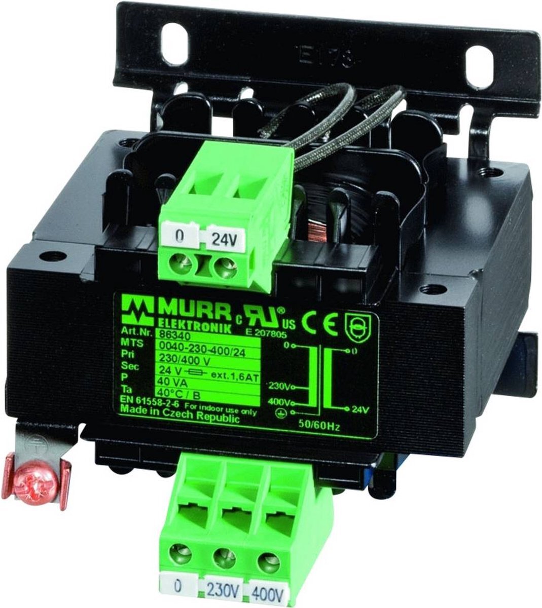 Murrelektronik 86341 Veiligheidstransformator 1 x 230 V/AC, 400 V/AC 1 x 24 V/AC 63 VA