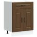 VidaXL Meuble de cuisine bas Kalmar, marron, aspect chêne, panneau de particules