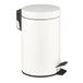 OFITURIA® Vuilnisemmer voor badkamer met metalen pedaal, 12 l, wit