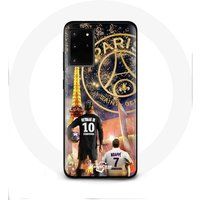 Maniacase Hoesje voor Samsung Galaxy S11 Plus PSG Neymar en Mbappé Vrolijk Kerstfeest