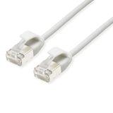 ROLINE U/FTP DataCenter Patchkabel Kat.6A (Class EA), LSOH, slim, weiß, 0,15 m