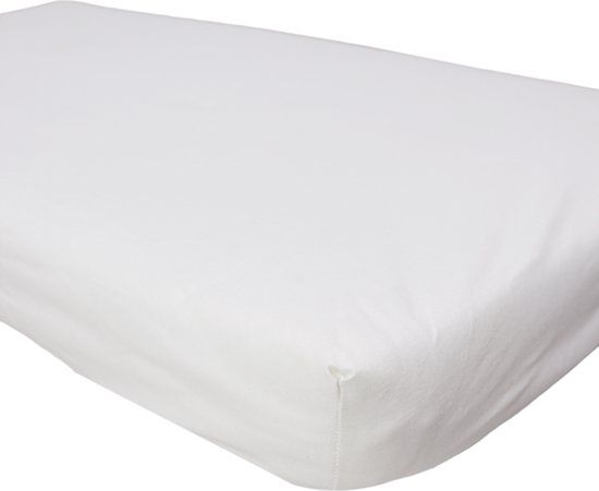 MamaLoes Wit Jersey Waterproof Matrasbeschermer 60 x 120 cm