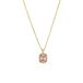 Lucardi - Dames Stalen goldplated ketting vintage vierkant roze