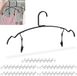 Merkloos 50x lingeriehanger - metaal - bh hanger - kledinghanger knijper - set - zwart