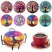 Lot de 8 sous-verres avec motif de peinture diamant