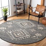 Safavieh Geometrisch tapijt voor woonkamer, eetkamer, slaapkamer - Kilim Collection, korte pool, zwart en ivoor, 90 x 150 cm