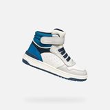 GEOX WASHIBA TIENERS Sneakers - WIT/LICHTGRIJS - Maat 32