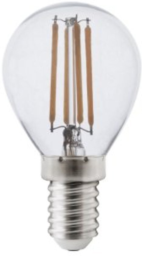 Calex Calex Spherical LED Lamp Filament - E14 - 470 Lm - Zilver
