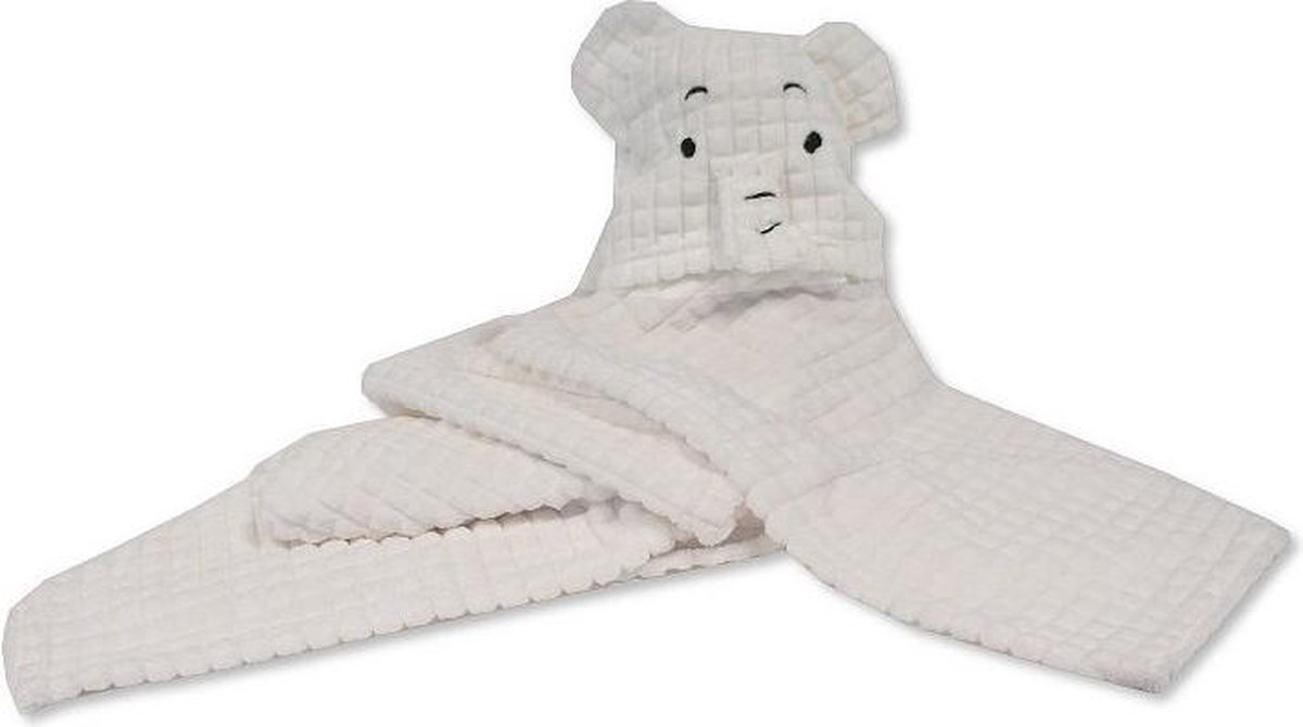 Snuggle baby wikkeldeken Olifant 75 x 100 cm wit wit