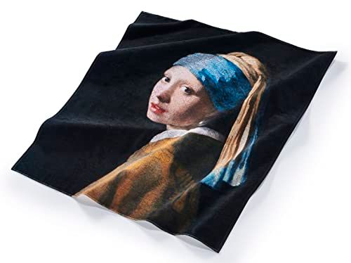 Musearta Unisex strandhanddoek Girl with a Pearl Earring van Johannes Vermeer, katoen, 144x180 cm