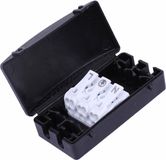 Solera - Lasdoos met kroonsteen 72x33x25mm 3-aderig 0.25mm² tot 2.5 mm² - IP20 - Zwart