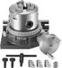 VEVOR Freesmachine-Draaitafel 4''/100 mm Horizontaal Verticaal Model Precisiefrees-Draaitafel met 3,1''/80 mm 3-Klauwplaat M10 T-Boutmoeren voor Freestechnologie Indexeringsgereedschappen