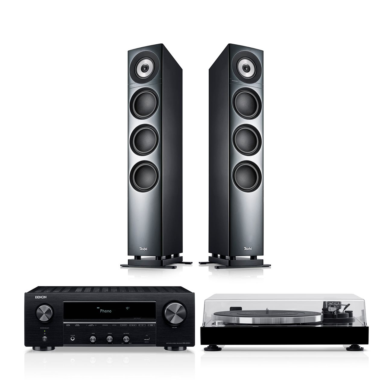Teufel DEFINION 3 + DENON AVR-X800H + DUAL DT 500 Set