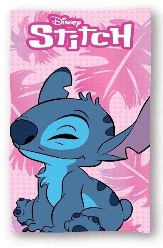 4KidsOnly Disney Lilo & Stitch Strandlaken - Roze Katoen - 70x140 cm