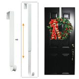 LBSUN Kranshanger, verstelbaar over de deurkrans hanger van 35 tot 65 cm en kranshouder en kransdeurhanger voor voordeurdecoratie 20 lbs grotere kerstversieringshaak (wit)