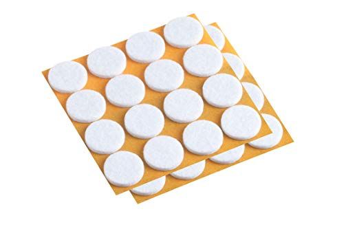 Metafranc Viltglijders - zelfklevend - effectieve bescherming van uw meubels en stoelen / meubelglijders set voor gevoelige vloeren / stoelglijders / vloerglijders Ø 28 mm (40 Stuk) wit