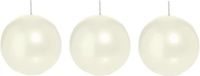 Trend Candles Bougeoir lisse - 3x - nacre - 8 cm - 25 heures de combustion