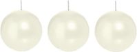 Trend Candles Bougeoir lisse - 3x - nacre - 8 cm - 25 heures de combustion