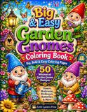 Big & Easy Garden Gnomes Coloring Book