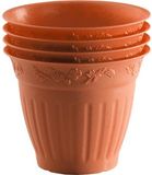 Hega Bloempot Marfil 0,35 Liter 10 X 10,5 Cm Bruin 4 Stuks
