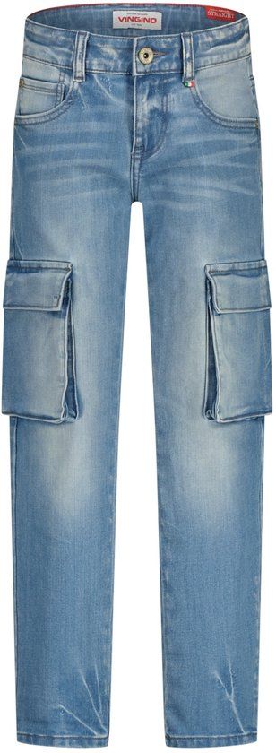 Vingino Paolo cargo jeans voor jongens, maat 170, katoen, polyester, elastaan, Old Vintage