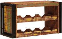 vidaXL Wijnrek Bruin 80 x 45 x 33 cm Massief hergebruikt hout