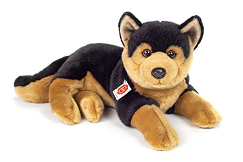 Teddy Hermann 91964 Herdershond Liggend 45 cm - Knuffeldier - Zwart