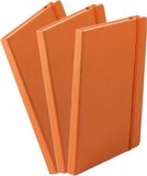 LUE Carnet - 3x - avec élastique - A5 - orange - 100 pages