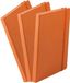 LUE Carnet - 3x - avec élastique - A5 - orange - 100 pages