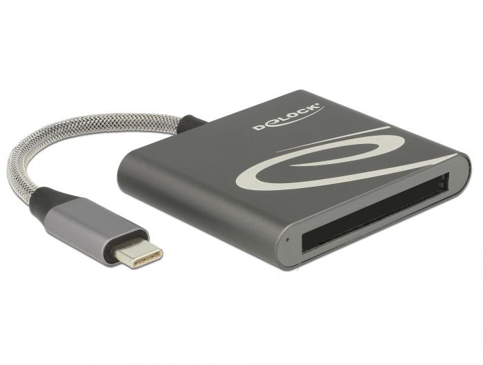 DeLOCK USB 3.2 Gen 1 (3.1 Gen 1) Type-C Card Reader - CFast - Black/Silver