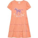 s.Oliver Jurk Oranje Pailletten Katoen Jersey Lange Mouw Kindermaat 92