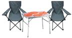 Mojawo 3-delige praktische set kampeer meubels: aluminium kampeertafel + 2 vissersstoelen