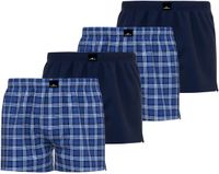 GÖTZBURG Geweven boxershorts Blauw/Wit Geruit Katoen XL (4 stuks)