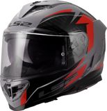 LS2 FF818 Storm III Dynamo Helm - Integraalhelm - Grijs/rood - Maat XXL