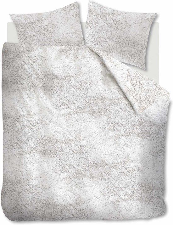 At Home Soft Dekbedovertrek Wit - 200x220 cm - Beige - Katoen