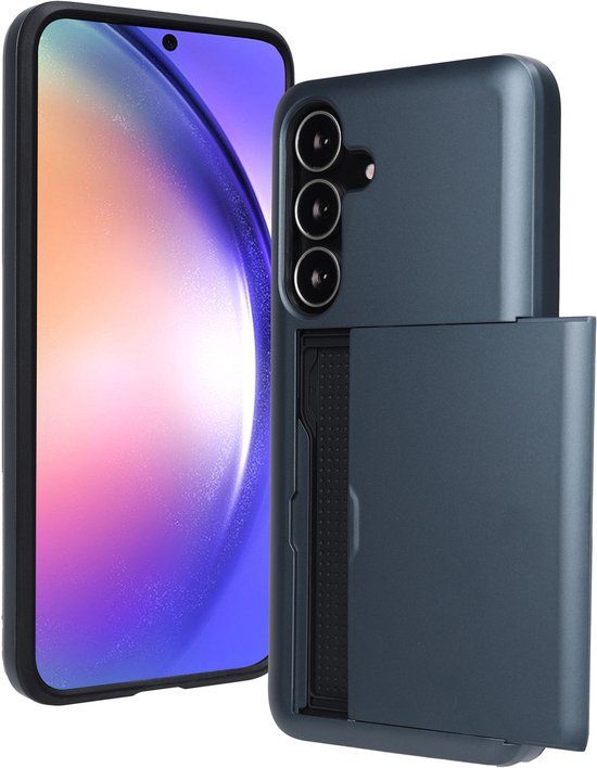 imoshion Hoesje met Pasjeshouder - Geschikt voor Samsung Galaxy S25 FE - Donkerblauw