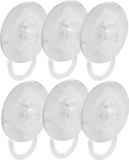 AMIG Ophanghaken met zuignap - 9x - kunststof - transparant - diameter 4 cm