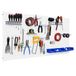 Simon Rack Gereedschapsorganizer voor aan de Muur met 30 Accessoires, Metaal, 600x1200x35 mm, Wit – Simonwork
