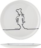 Cosy&Trendy Pizzabord - Ø 31cm - Wit Funnyline Zwart