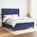 Maison Exclusive - Sommier à lattes de lit avec matelas bleu 140x190 cm tissu