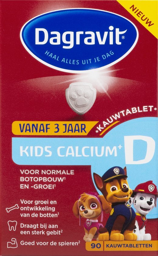 Dagravit Kids Calcium + D 3+ Kauwtabletten