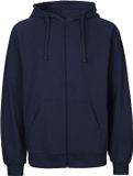 Neutral Fairtrade Men's Zip Hoodie met capuchon Navy - 3XL