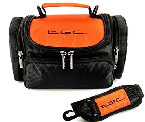 TGC ® grote cameratassen voor Nikon DL18-50 Plus accessoires, Oranje & Zwart