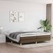vidaXL Cadre de lit boxspring, marron foncé, 200x200 cm, rembourré