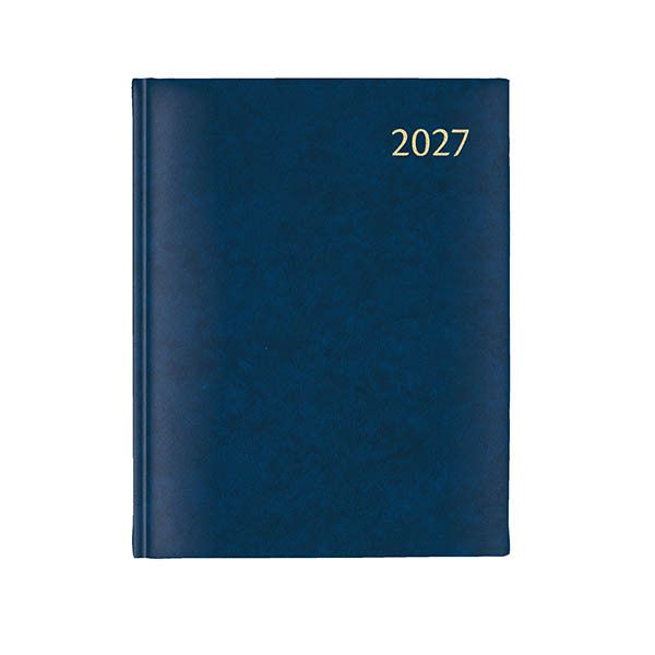 Aurora Largo de Luxe Florence dagagenda met uurindeling 2027 blauw (1 dag per pagina) 6-talig