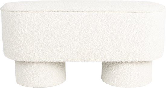 Housecraft Living Marcos Bankje Bouclé Wit