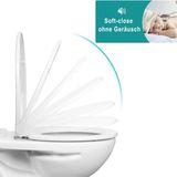 Famanu Duroplast Toiletbril met Softclose en Snelsluiting - Wit Kunststof